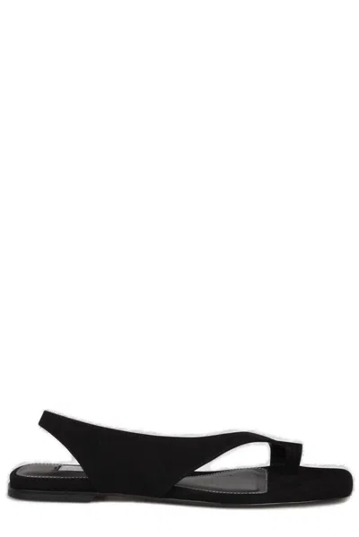 Totême Thong Strapped Sandals In Black