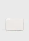 Totême Toteme Crocodile-embossed Leather Clutch In White