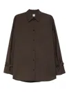 Totême Tie-cuff Shirt In Brown