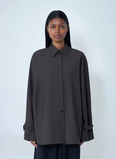 Totême Tie-cuff Shirt In Gray