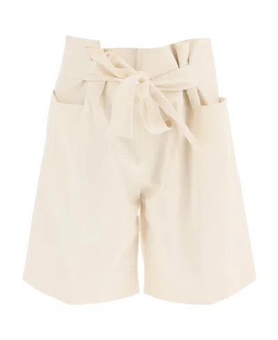Totême Tie-waist Bermuda Shorts In Multi