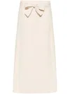 Totême Tie-waist Cotton Midi Skirt In Neutrals