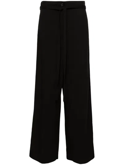 Totême Tie-waist Fluid Trousers In Black
