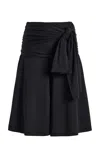 Totême Toteme Tie-detailed Jersey Shorts In Black