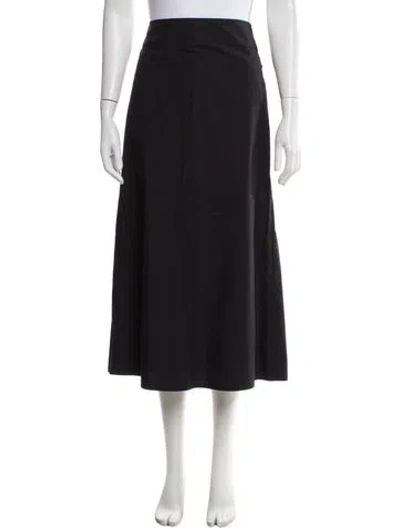 Pre-owned Totême Tie-waist Cotton Skirt Midi Length Skirt In Black