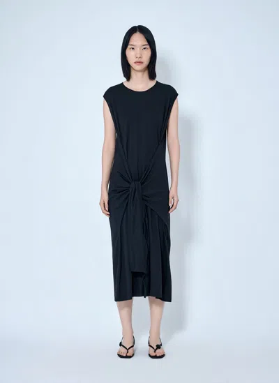 Totême Tie-waist Jersey Dress In Black