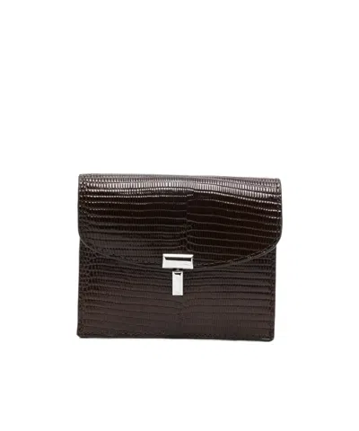 Totême T-lock Card Holder In Brown