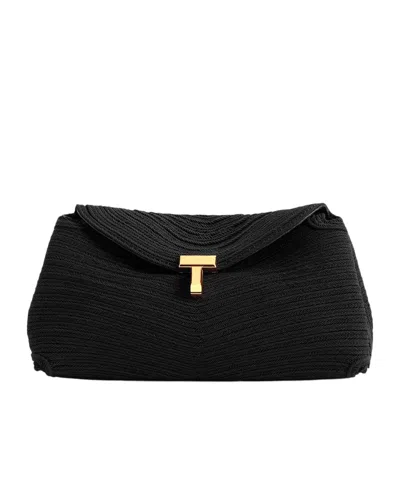 Totême T-lock Clutch Bag In Black