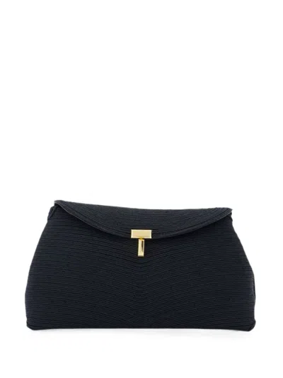 Totême T-lock Clutch Bag In Black