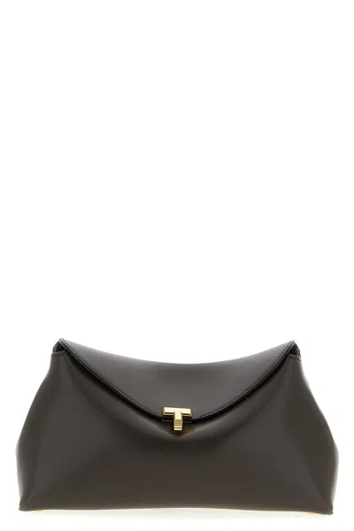 Totême Clutch "t-lock" In Braun