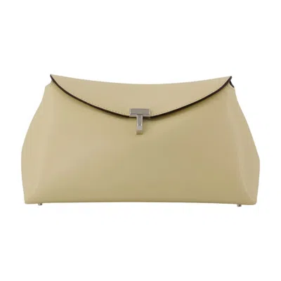 Totême Toteme T-lock Clutch In Ivory
