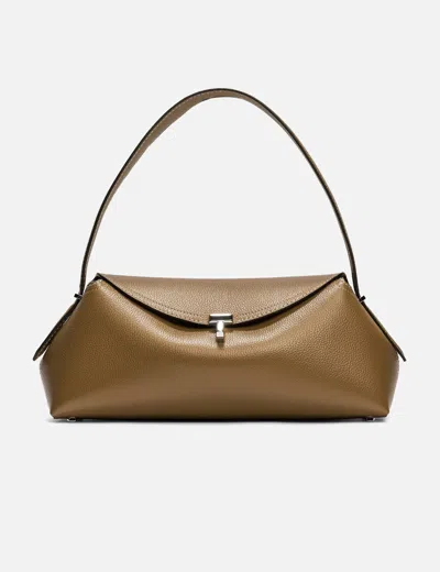 Totême T-lock Grained-leather Shoulder