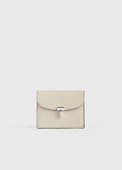 Totême T-lock Leather Cardholder Fawn