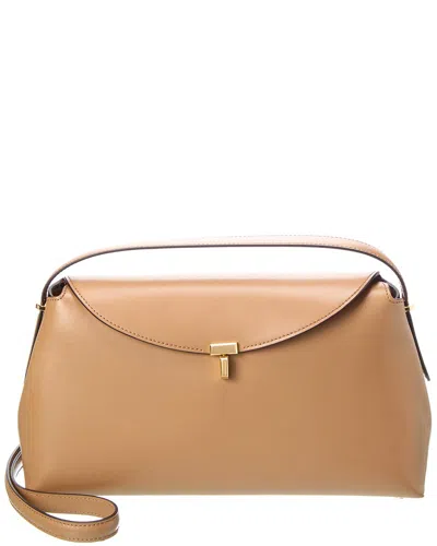 Totême Toteme T-lock Leather Satchel In Brown