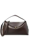 Totême Toteme Leather T-lock Top-handle Bag In Brown
