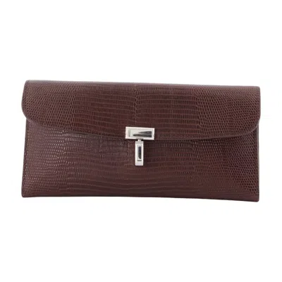Totême Toteme T-lock Lizard Wallet -  - Leather - Brown