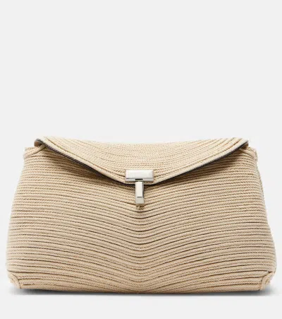 Totême T-lock Mini Clutch In Sand