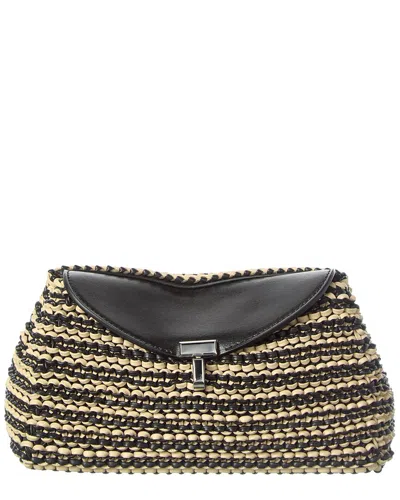 Totême Toteme T-lock Mini Leather Clutch In Multi