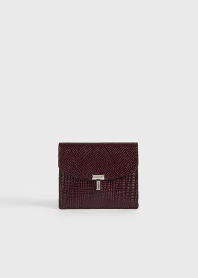 Totême T-lock Palmellato-patent Cardholder Cherry