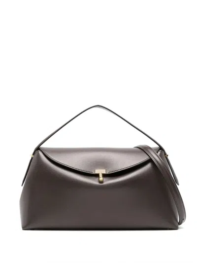 Totême Toteme T-lock Top Handle Bag -  - Leather - Brown