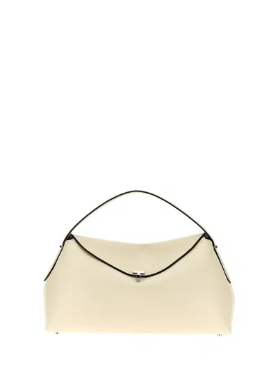 Totême Mini Leather Tote Bag In White