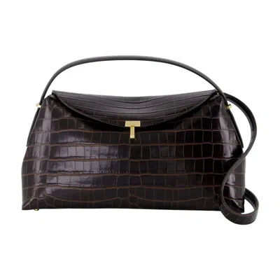 Totême Toteme T-lock Top Handle Purse In Black