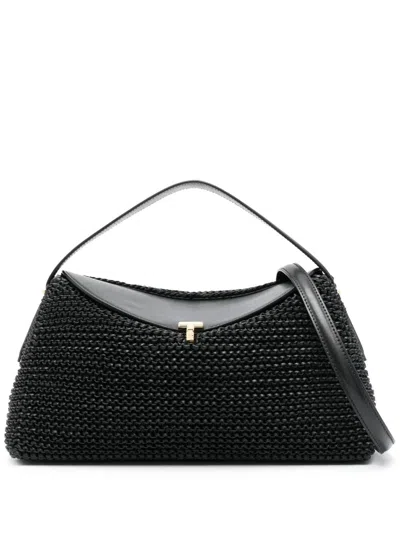 Totême Toteme T-lock Top Handle Purse In Black