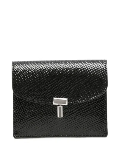 Totême T-lock Wallet In Black
