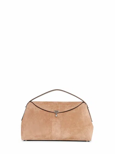 Totême Tobacco T-lock Top Handle Bag In Brown