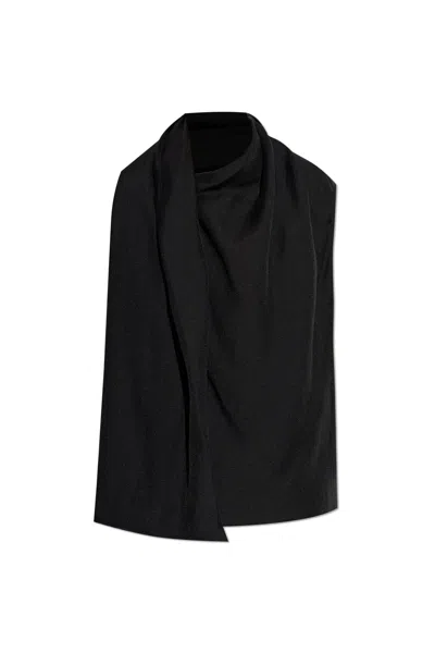 Totême Toteme Top With Decorative Scarf In Black