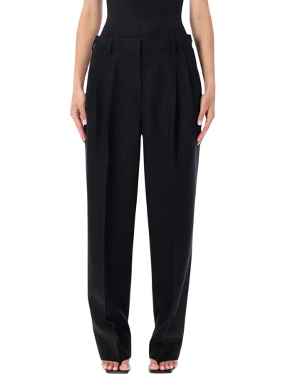 Totême Toteme Toteme Double-pleat Tailored Trousers In Black