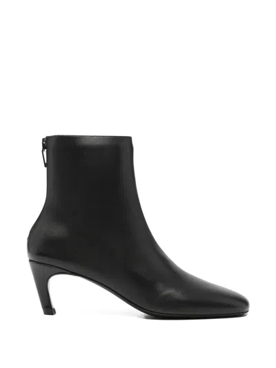 Totême Toteme Toteme Soft Nappa Ankle Boots In Animal Print