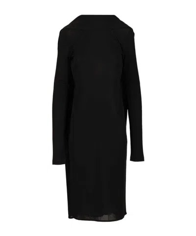 Totême Totme Cape High Neck Dress In Black