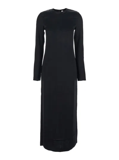 Totême Totme Long Satin Dress In Black