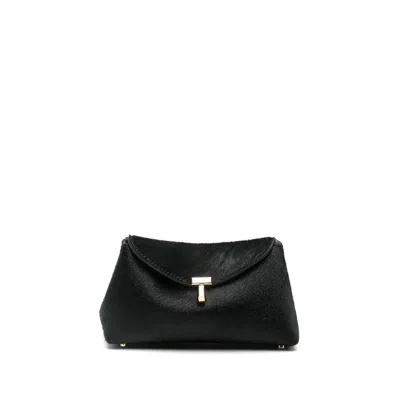 Totême Totme Mini Leather Clutch In Black