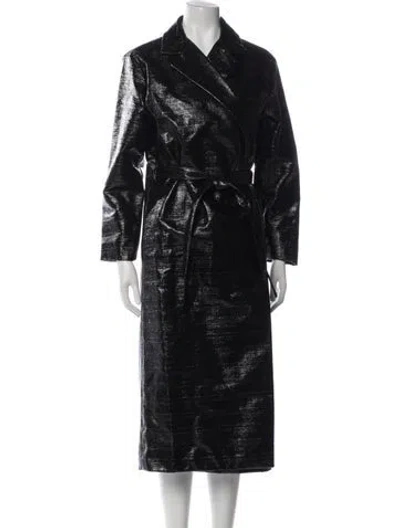 Pre-owned Totême Trench Coat In Black