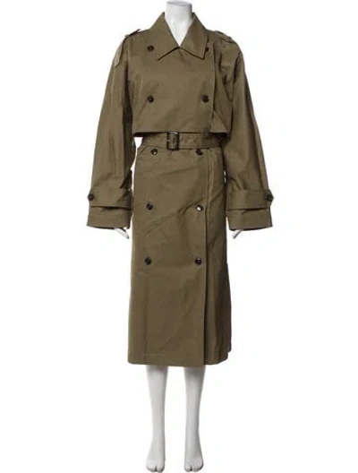 Pre-owned Totême Trench Coat In Green