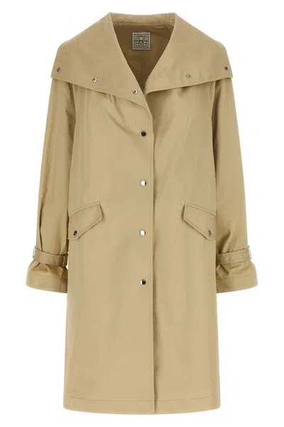Totême Toteme Oversize Organic Cotton Trench Coat In Neutral