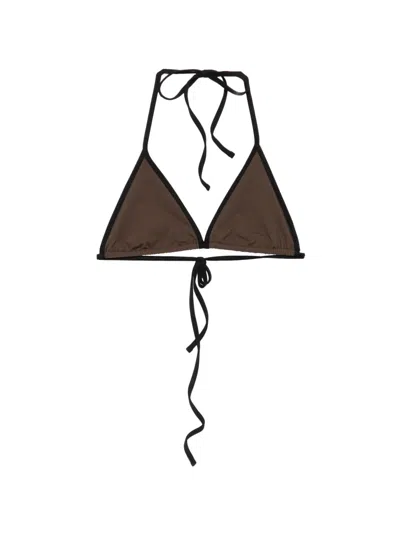 Totême Triangle Tie-fastening Bikini Top In Black