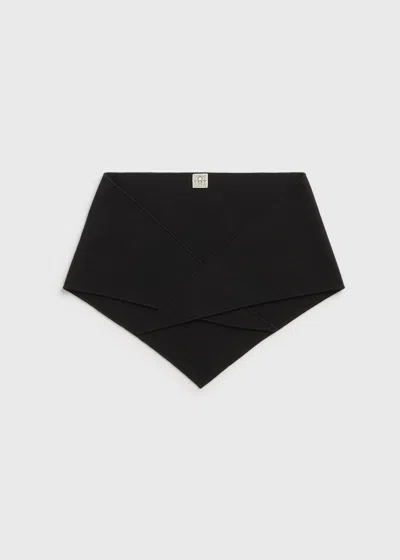 Totême Triangle Wool Scarf Black