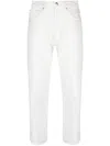 Totême Cropped Straight-leg Jeans In White