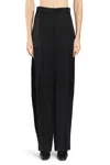 Totême Satin Wide Leg Pants In Black