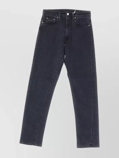 Totême Trousers High-waisted Belt Loops In Blue