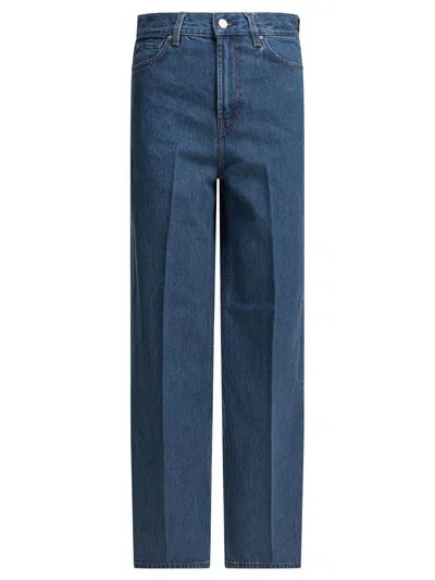 Totême Straight-leg Washed Jeans In Blue
