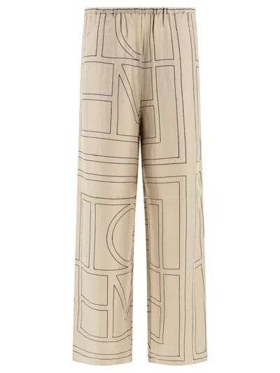 Totême Gram Silk Pyjama Pants In Neutral