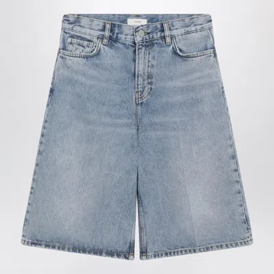 Totême Toteme True Vintage Denim Bermuda Shorts In Blue