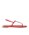 Totême Purist T-strap Nappa Leather Sandals In Red