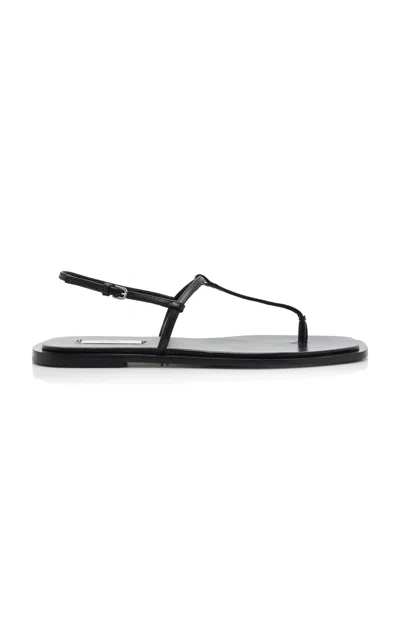 Totême T-strap Embellished Leather Sandals In Black