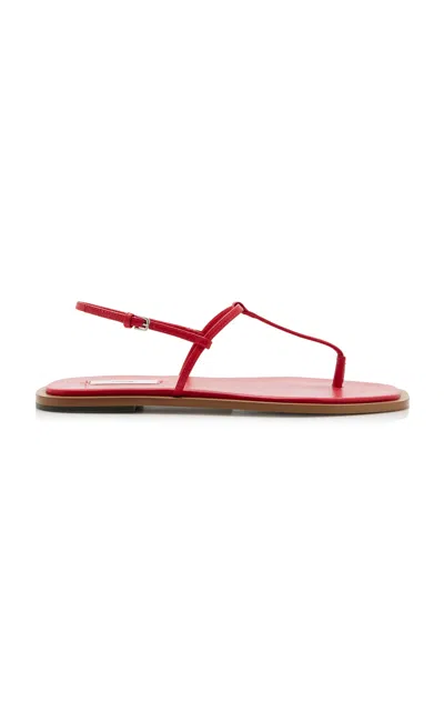 TOTÊME TOTEME T-STRAP LEATHER SANDALS