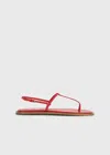 Totême Purist T-strap Nappa Leather Sandals In Red